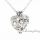 heart openwork essential oil diffuser necklace diffuser pendant wholesale jewelry lockets necklace diffuser pendant metal volcanic stone