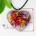 heart round oblong semi precious stone necklaces pendants