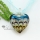 heart silver foil lampwork murano glass necklaces with pendants jewelry