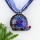 hedgehog with flowers inside glitter murano glass necklaces pendants