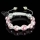 imitated pearls macrame bracelets white cord