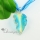 leaf glitter handmade murano glass necklaces pendants