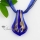 leaf glitter lampwork murano italian venetian handmade glass necklaces pendants
