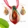 leaf glitter venetian murano glass pendants and earrings jewelry