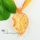 leaf glitter with lines handmade murano glass pendants necklaces