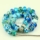 light blue murano glass beads for fit charms bracelets