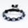 macrame disco ball pave crystal beads bracelets jewelry