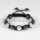 macrame rhinestone pave hematite beads armband bracelets jewelry