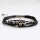 magnetic buckle glitter ball beaded bracelets snap wrap bracelets genuine leather