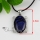 mirror shap fancy color dichroic foil glass necklaces with pendants jewelry silver plated