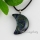 moon fancy color dichroic foil glass necklaces with pendants silver plated