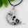 moon millefiori glitter silver foil lampwork glass necklaces with pendants