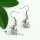 mouse ball rose quartz tiger's-eye jade amethyst agate natural semi precious stone birthstone dangle earrings
