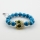 night owl agate turquoise amethyst opalsemi precious stone charm stretch bracelets