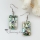 oblong patchwork seawater rainbow abalone penguin black oyster shell mother of pearl dangle earrings