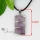 oblong semi precious stone rose quartz amethyst tiger's-eye agate necklaces pendants