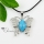 olive butterfly turquoise rose quartz agate semi precious stone necklaces pendants