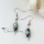 olive seawater rainbow abalone black white oyster shell mother of pearl dangle earrings