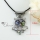 ova heart sea water white pink rainbow abalone oyster shell mother of pearl necklace pendants