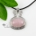 oval agate amethyst rose quartz glass opal tigereye semi precious stone necklaces pendants