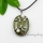 oval flower semi precious stone rose quartz freshwater pearl necklaces pendants