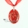 oval glitter murano lampwork glass venetian necklaces pendants