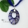 oval glitter silver foil lampwork murano italian venetian handmade glass necklaces pendants