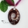 oval glitter swirled pattern lampwork murano italian venetian handmade glass necklaces pendants