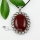 oval jade agate opal semi precious stone rhinestone necklaces pendants