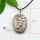 oval leaf rose quartz semi precious stone freshwater pearl necklaces pendants