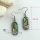 oval oblong rainbow abalone oyster sea shell mother of pearl earrings