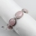 oval semi precious stone rose quartz glass opal charm toggle bracelets jewelry
