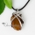 oval semi precious stone rose quartz turquoise tiger's-eye agate necklaces pendants