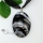 oval with lines silver foil lampwork murano italian venetian handmade glass necklaces pendants