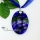 oval with lines silver foil lampwork murano italian venetian handmade glass necklaces pendants
