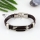 pu leather charm three layer buckle bracelets unisex