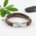 pu leather four layer woven bracelets unisex