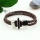 pu leather woven wristbands toggle bracelets unisex