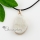 quartz rock crystal semi precious stone with genuine leather necklaces pendants