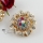 rhinestone filigree flower scarf brooch pin jewellery