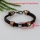 rhinestone genuine leather charm bracelets unisex