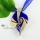 rhombus glitter with lines handmade murano glass necklaces pendants