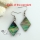 rhombus olive rainbow abalone oyster sea shell mother of pearl earrings