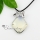 rhombus rose quartz glass opal tiger's-eye semi precious stone necklaces pendants
