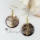 round butterfly seaturtle seawater black oyster shell mother of pearl goldleaf dangle earrings