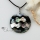 round patchwork sea water rainbow abalone black oyster shell mother of pearl necklaces pendants