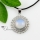 round rose quartz glass opal amethyst semi precious stone necklaces pendants