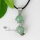 round semi precious stone jade tiger's-eye rose quartz and rhinestone necklaces pendants
