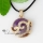 round semi precious stone rose quartz jade tiger's-eye amethyst crystal rhinestone necklaces pendants