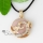 round semi precious stone rose quartz jade tiger's-eye amethyst crystal rhinestone necklaces pendants